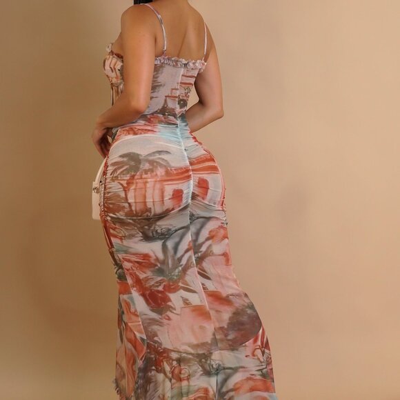 When in Rome Ruffle Trimmed Maxi Dress - Picture 3 of 5